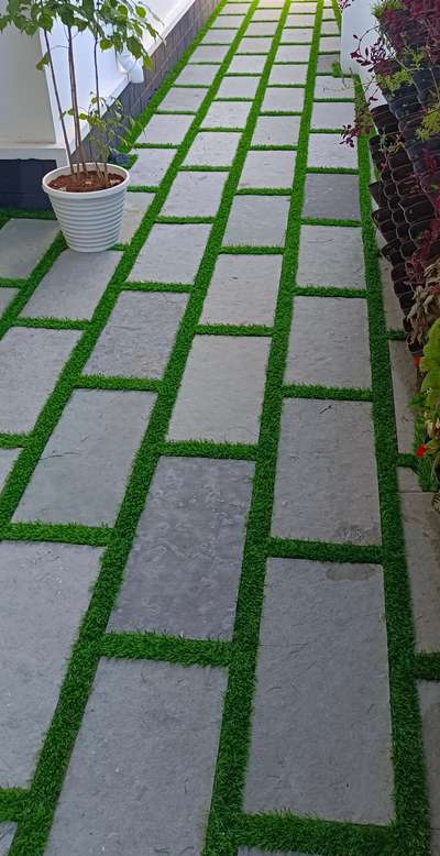 #Tandur stone with artificial grass  # size 2×1