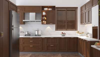 Solid wood kitchen 3d...
 #ModularKitchen  #KitchenIdeas