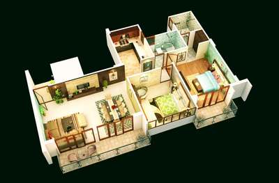 3d floor plan# 3d# elibation#modular kitchen