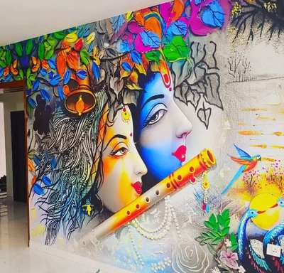 Radha krishna Customize wallpaper best price Delhi ncr Installation service -,9821440641/8955875217