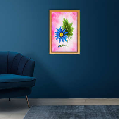 Beautiful Flower with floating frame
 #WallPainting  #digitalart  #WallDecors  #HomeDecor  #canvaspainting