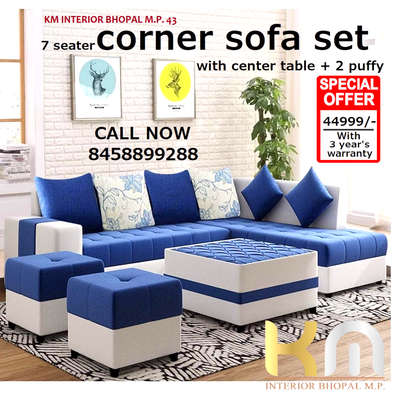 SOFA SET
KM INTERIOR BHOPAL M.P. 43
Contact : 8458899288 , 9685481987
 #LivingRoomSofa 
 #puffystool 
 #centertable