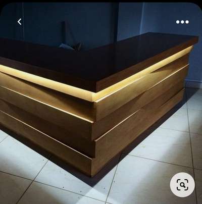 wooden luxury counter