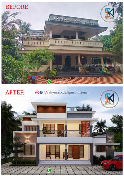 Our New Renovation Project Valluvally , Ernakulam Dist
Owner:Shafi 
Area 2800 Sqft
Construction Rate Per Sqft 1800/-
 # Renovation #ElevationHome 
#keralahomedesignz