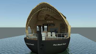 Bamboo Houseboat  design.