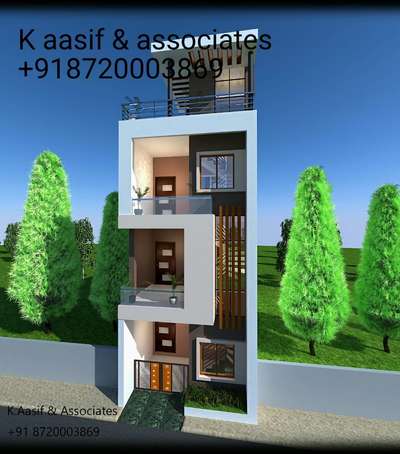 15x40 house design by K.Aasif and Associates Idore
 #ElevationHome  #ElevationDesign  #Architect  #Buildind  #CivilEngineer  #engineers  #InteriorDesigner