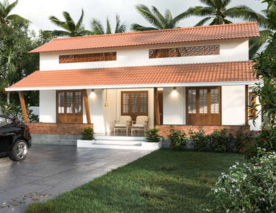 Keralastyle house @ kayamkulam  #TraditionalHouse  #KeralaStyleHouse #ElevationDesign  #3BHKHouse