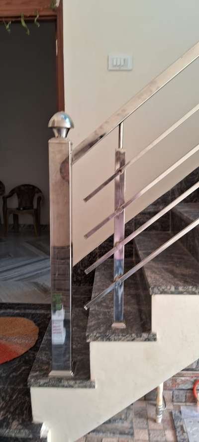staircase railing with R.B. fitting, all genuine Jindal 18 gauge material.