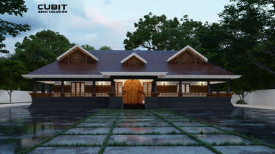 kerala traditional design  #KeralaStyleHouse