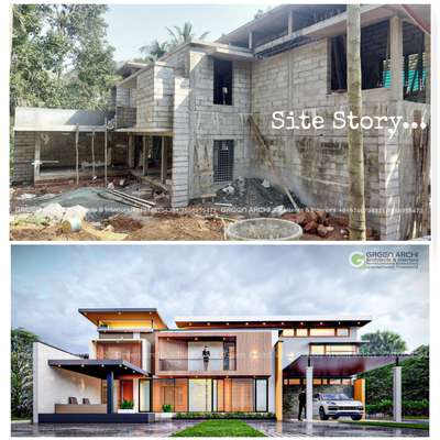 Green Archi Architects
97 46 70 43 31
location :Kuttippuram
Brick :Birla airocone AAC
Area :2900
 # elevation  #InteriorDesigner  #Architectural&nterior  #exterior_Work  #KitchenInterior  #LivingroomDesigns