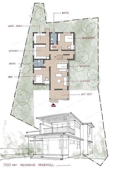 1700 sqft Residence proposal Plan 


 #1700sqftHouse  #ContemporaryHouse  #ContemporaryDesigns  #openliving  #dininglivingarea  #sketches  #sketchplan  #FloorPlans  #3BHK  #3BHKHouse  #3BHKPlans
