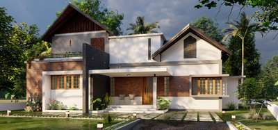 #residence #project #anthikad #kerala #india #Thrissur #ElevationHome #home #HouseDesigns #Designs #art #SlopingRoofHouse #TraditionalHouse #ContemporaryHouse #MixedRoofHouse