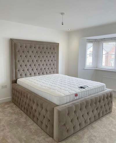 Chesterfield Bed Design 
#BedroomDecor #KingsizeBedroom #WoodenBeds #sofa #kabirfurniture #Furnishings #furnituremanufacturer