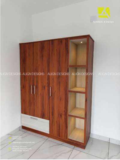 Completed Wardrobe at Kakkanad
ALIGN DESIGNS 
Architects & Interiors
2nd floor,VF Tower
Edapally,Marottichuvadu
Kochi, Kerala - 682024
Phone: 9562657062
