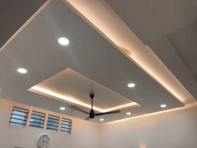 completed gypsum ceiling work