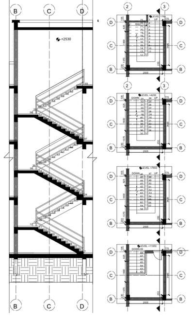 Staircase draft #StaircaseDesigns #autocad #drafting