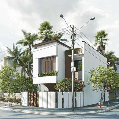 Modern contemporary elevation by Polymorph Design studio  #InteriorDesigner #facade #ElevationDesign