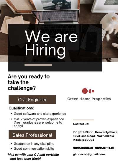 Civil Engineers !!!

Audit concepts providing by the architect. Prepare detailed structural design and estimate based on concepts . Seeking necessary approvals from the competent authority. Inspecting sites, managing a team of junior engineers to get projects from scratch to completion, managing multiple sites, ability to work under pressure and handling situations professionally

 #Architect  #hiring  #hiringnow  #HouseConstruction  #Contractor  #CivilEngineer  #civilengineeringquestion #koloapp #koloviral #architecturedesigns #architecturedesignspace #civiljobs  #jobs  #civilwork  #hiringengineers