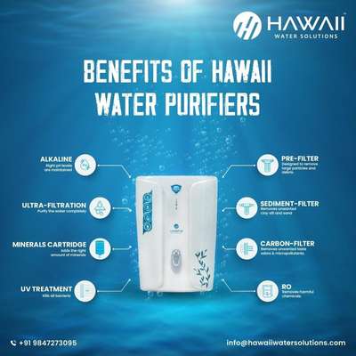 Hawaii water purifier
Its all about purity...!

contact : 8089404332

#WaterSafety #WaterPurifier #WaterPurity #watertreatment