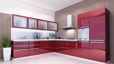 *Modular Kitchen (Lacquered Glass)*
We use HDHMR sheet (Action Tesa) and Hettich fittings and Lacquered Glass (Saint Gobain) for the kitchen manufacturing.  
Please ask us, what we are offering in this price.