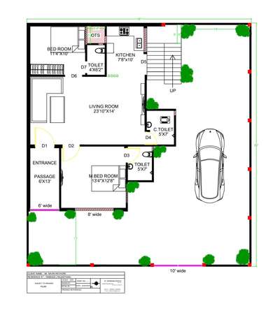 Plan at 1190sqft 
#plan
#FloorPlans 
#designproject 
#planinng 
#autocad 
#WestFacingPlan