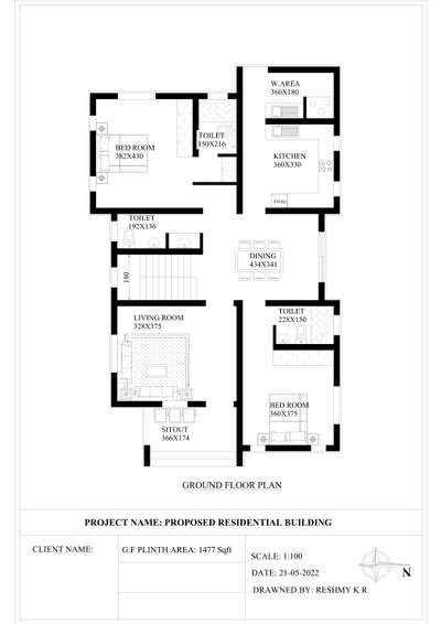Details:;
Ground floor:-

sitout, Living Room, Dining Room, Attached Bedrooms (2), Kitchen, Workarea, Commontoilet, Stair
Gf Area: 1477 sqft

Contact for customized 2d Floor plans.. 
2d Plans | Permit Drawing | Completion Drawing | Regularisation | Estimation

Contact info;;
8921657244
reshmykr203@gmail.com

#licensedengineer #Agradeengineer #2dDesign #2DPlans #floorplans #2BHKHouse #2BHKPlans #keralastyle #keralaplan #CivilEngineer #thrissurprojects #Eastfacing #EastFacingPlan #below2000 #budgethomes #budgetkeraladesigns #coustomised #aspertherequest #FloorPlans