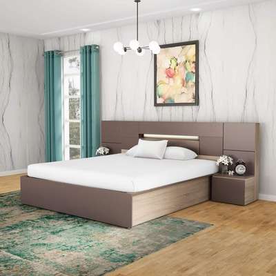 Double bed  #bed  #bedroomfurniture #WoodenBeds  #BedroomDesigns  #bedroom  #interiorsjaipur #interiordesign #interiors  #doublebed  #bedsidetable  #MasterBedroom