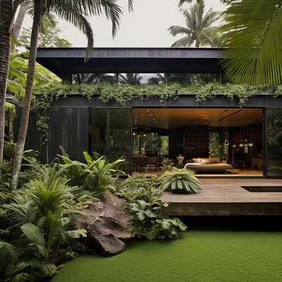 Finished tropical house with a living room and paved deck in the style of dark and moody landscapes,organic sculpting,rich and immersive inspired by Australian landscape.

#architecturedesigns #Architect #Architectural&Interior #architecture 3d#architecture visualization #architecture photography #architecturedaily #archilovers #ContemporaryDesigns