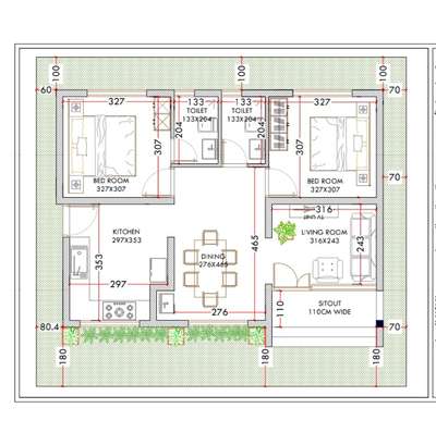 #730sqft residential plan#2bhk#2.75cent plot#Small plot residential plan
