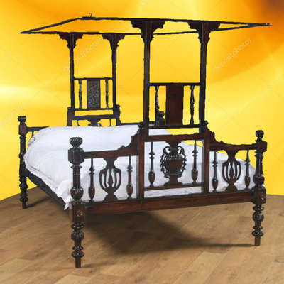 #Woodenfurniture  teak wood antique model bed