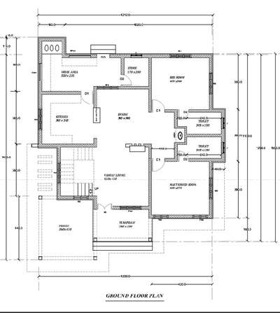 2400 sqft 3bhk house plan