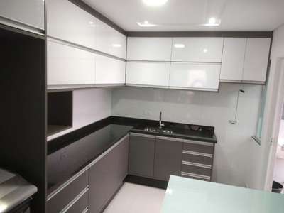 Aluminum modular kitchen.. soft closer.... full Aluminum materials... #kitchen works #KitchenInterior