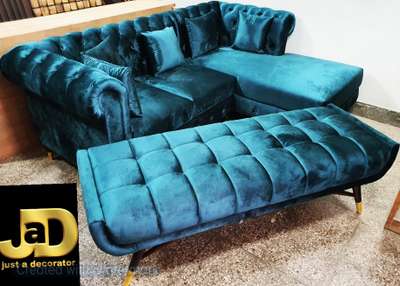 *L-shape sofa*
L shape sofa material use feather foam n fabric velvet 6 seater sofa