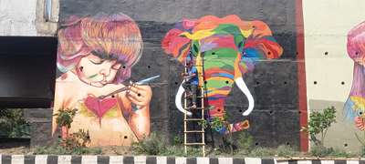 #artisticwork  #artwork  #artist  #bhopal_the_city_of_lakes  #bhopalinteriors  #graffiti