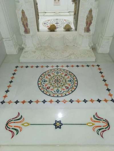 white marble flooring prayer room
pure makrana white