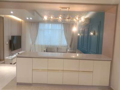 Raheja Atlantist sector-31 living room and bar cabinet