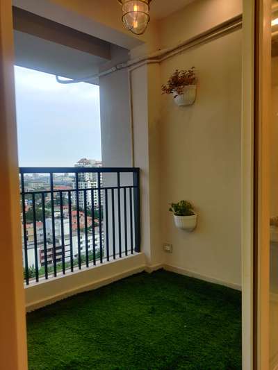 Apartment Balcony
Artificial grass with Indoor Plants