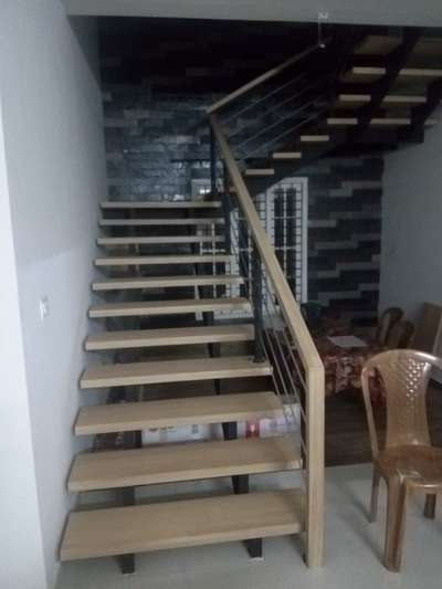 #staire  with  wooden steps...