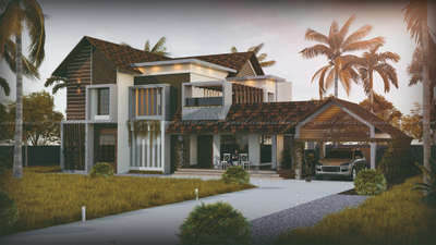 #KeralaStyleHouse #keralastyle #ElevationHome #HomeDecor #semi_contemporary_home_design
#KeralaStyleHouse
