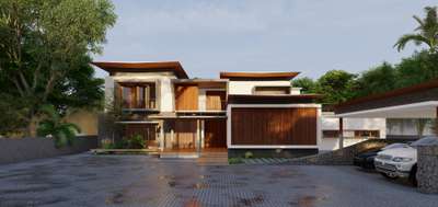 'Cocoon' Contemporary house at Alathurpadi #ContemporaryHouse  #ContemporaryDesigns  #HouseConstruction #planning