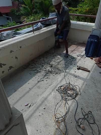 open terrace water proofing work. Level 1 demolition.