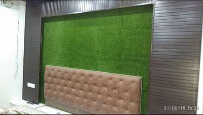 pasted artificial grass on wall in Delhi