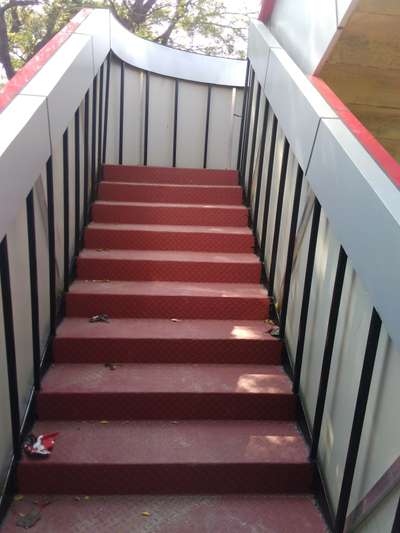#Staircase with chequered plate @Palakkad site