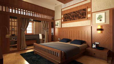 Interior design proposal for a luxury home in Idukki
Traditional+ Modern 
#MasterBedroom  #BedroomDecor  #woodenbedroom  #cozybedroom #LivingroomDesigns #modernlivingroom