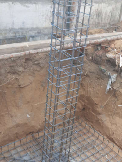 Rebar errection for mat & column  pedestal