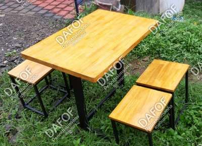 Metal wood restaurant furniture