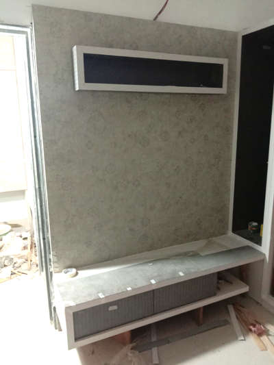 TV unit with .2 drawer and open box with light . #TVStand 
contractor.PREM SINGH 
8889152710
 #likesforlikes  #viraldesign