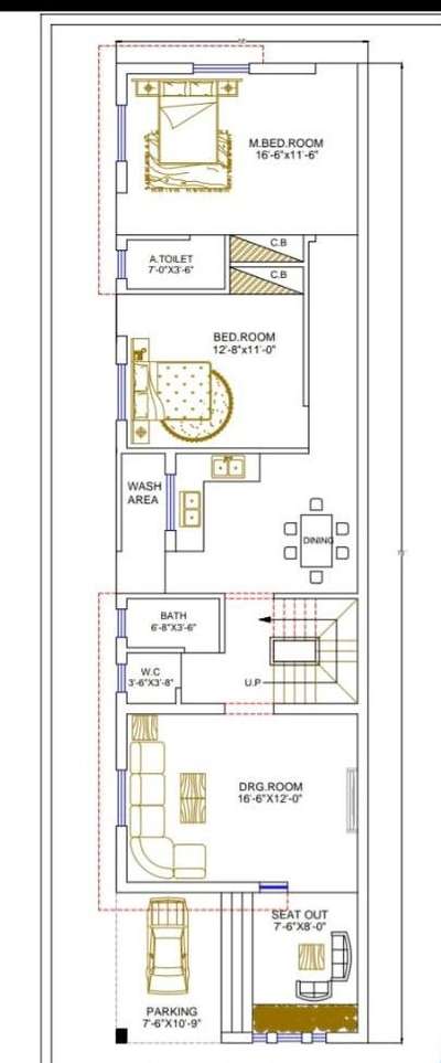 #18x62 houseplan