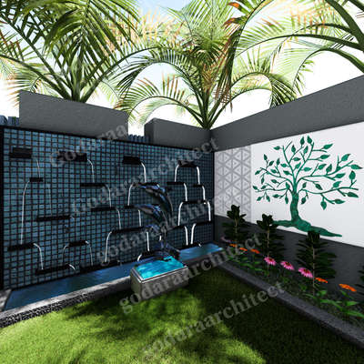 Water Feature Wall And Landscape Design  #LandscapeDesign #LandscapeGarden #landscapearchitecture