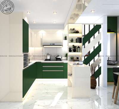 Modular kitchen work at kakkanadu  site 3d design
